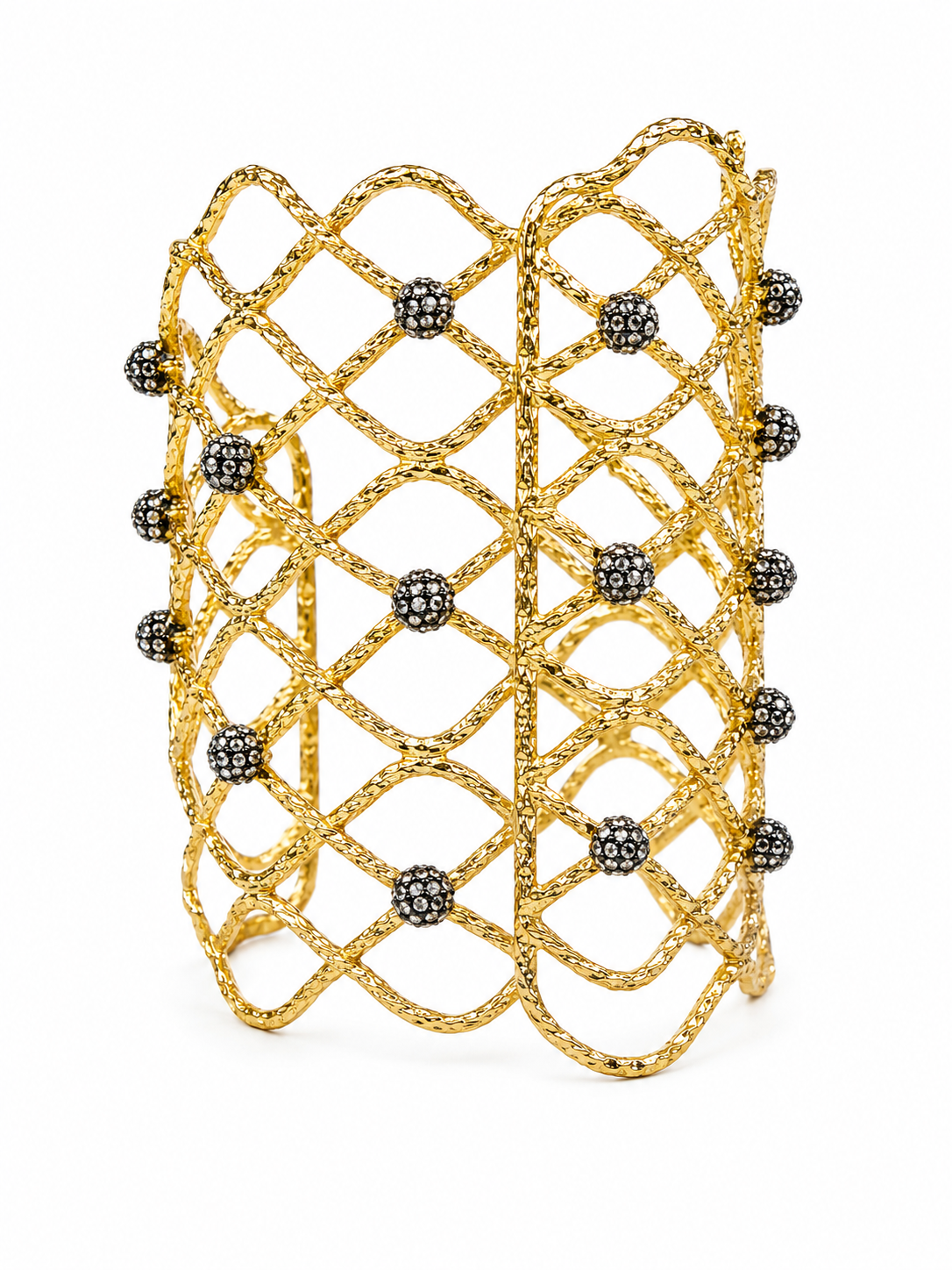 Siyabona Gold Large Spiked Woven Cuff