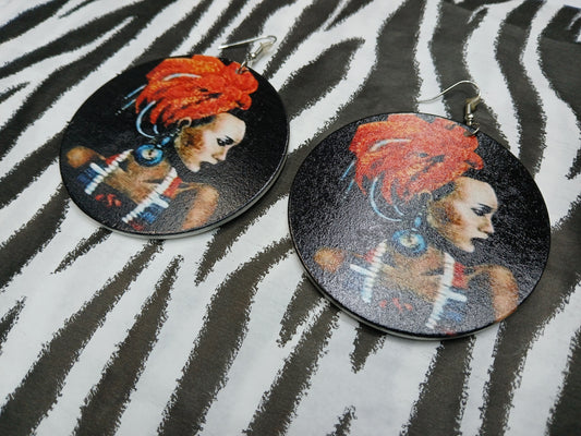 Nefertiti Wooden Earrings