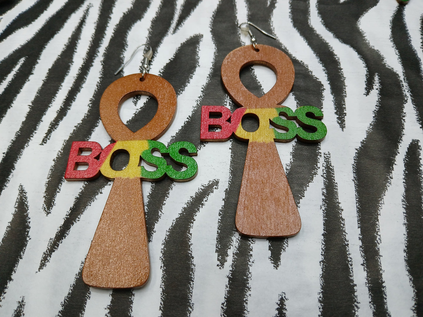 Boss Chick Wooden Earrings
