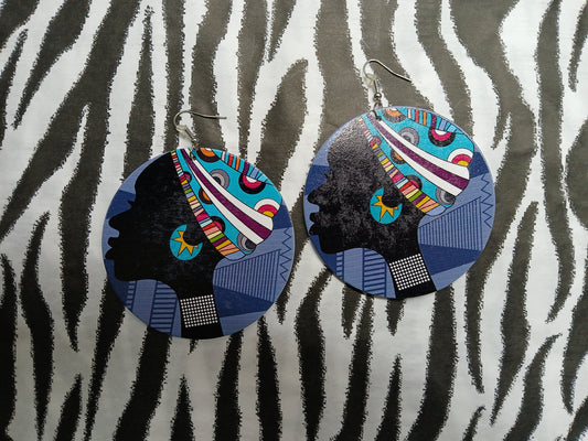 Ankara Wooden Earrings