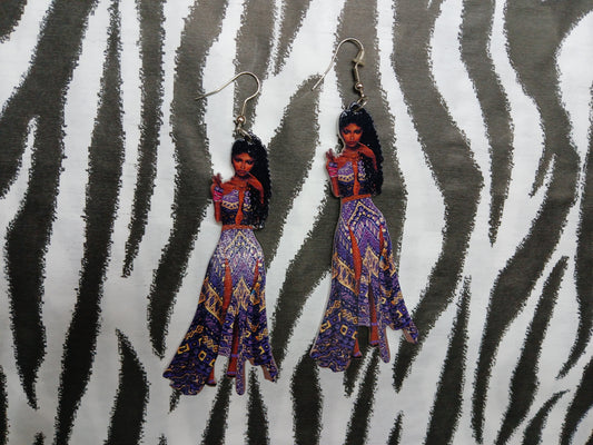 Goddess Wooden Earrings