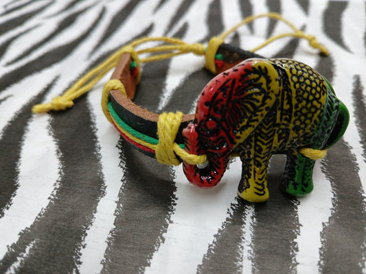 Rasta Elephant Bangle