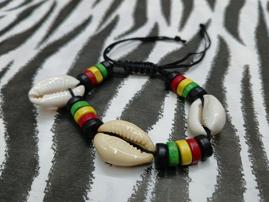 Rasta Cowrie Bangle