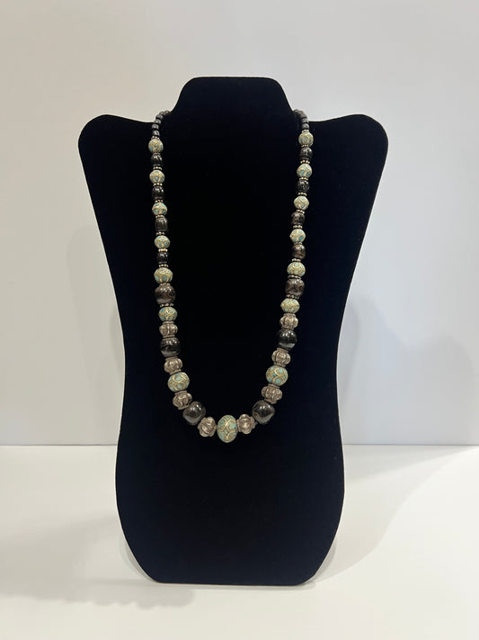 Antique necklace with silver