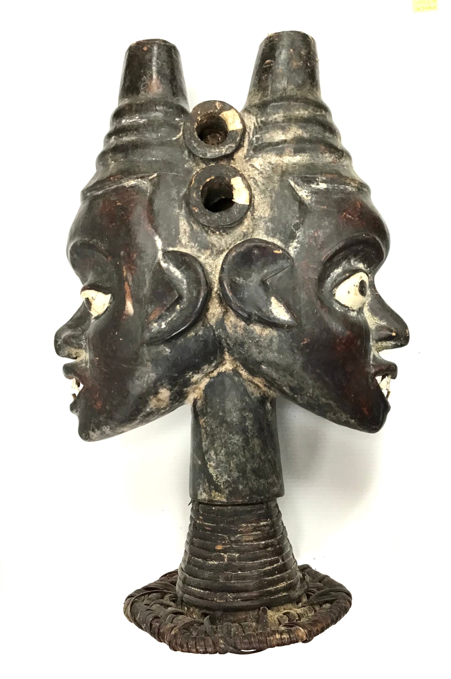 Ekoi Ejagham Janus Head Crest Sculpture