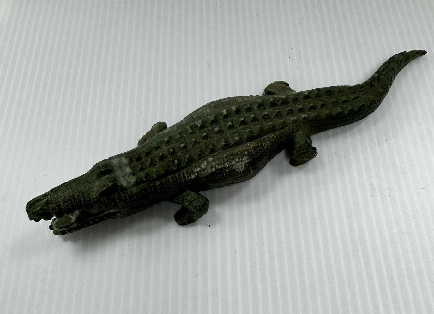 Emerald Croc Sculpture