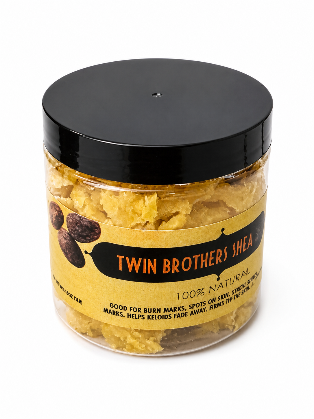 Twin Brothers 100% Raw Yellow Shea Butter - Palm Oil (Small)