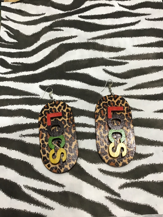 Loc Love Wooden Earrings