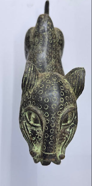 Antique Royal Leopard Cat from Benin in Nigeria