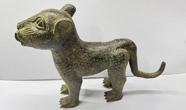 Antique Royal Leopard Cat from Benin in Nigeria