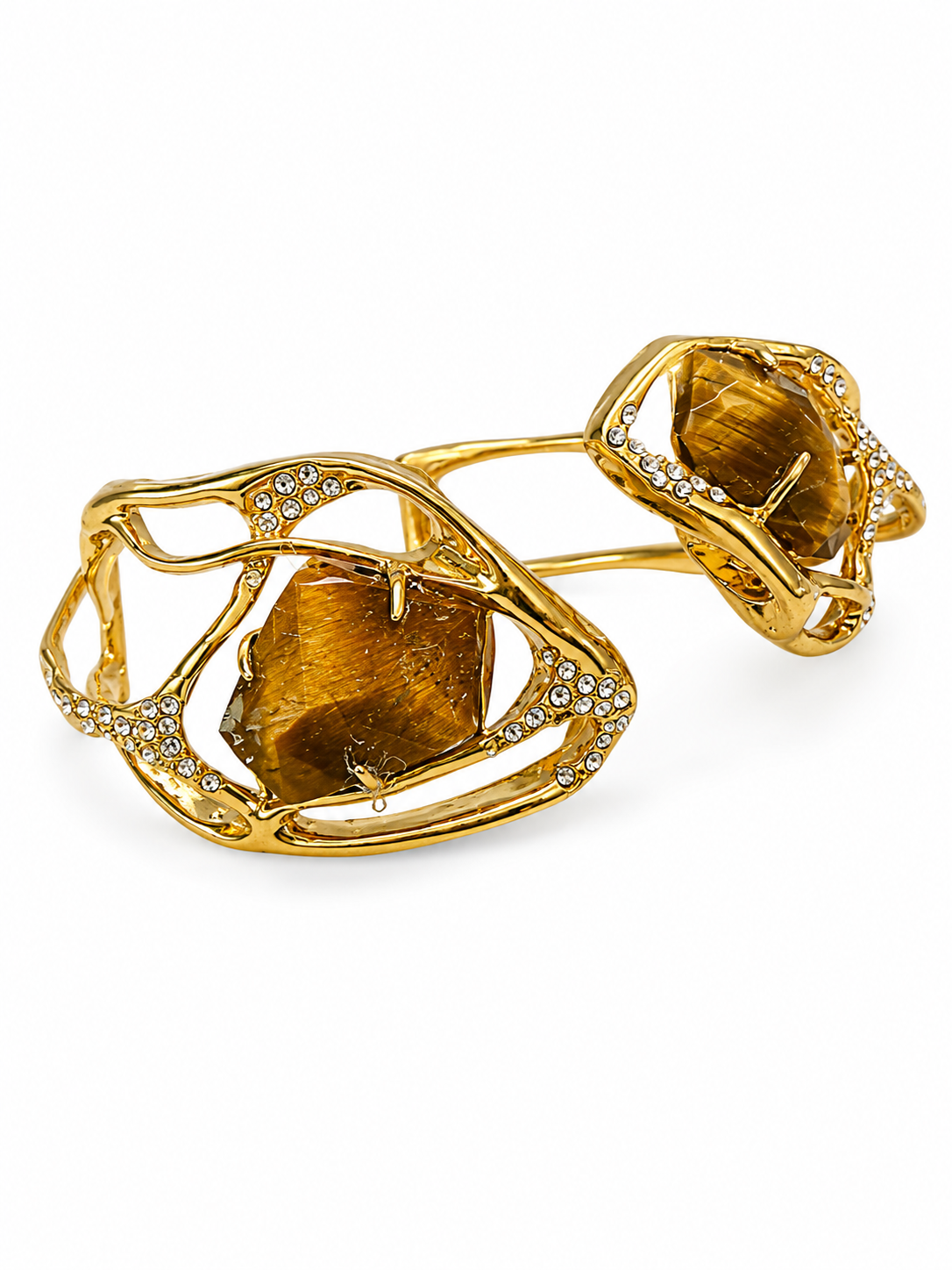 Liquid Gold Tiger's Eye Interlaced Bracelet
