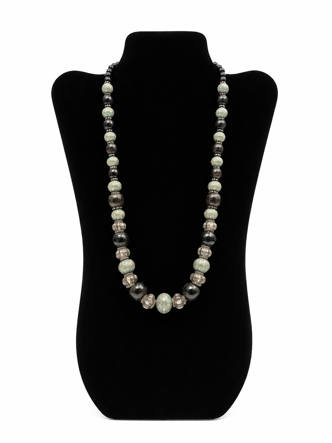 Antique necklace with silver