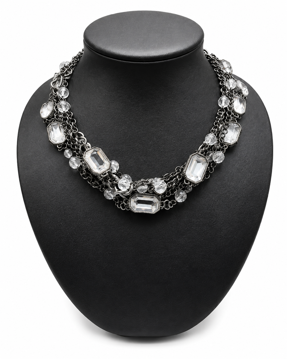 Alexis Bittar Crystal Station Layered Chain Necklace