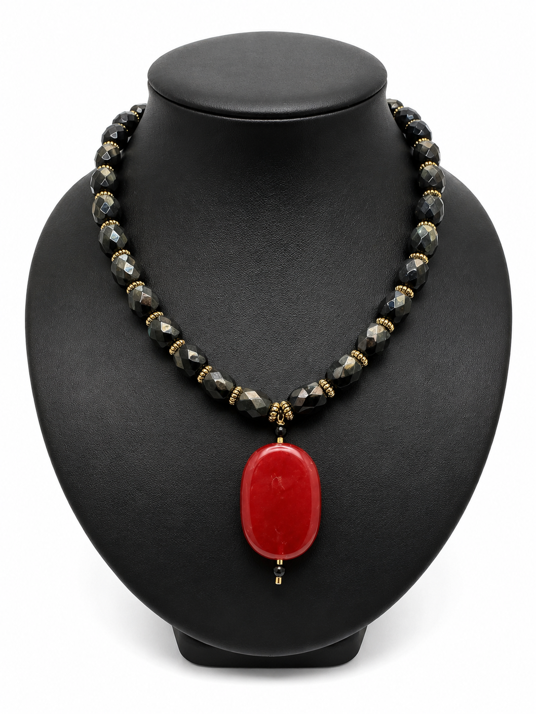 Black Onyx & Jade Necklace