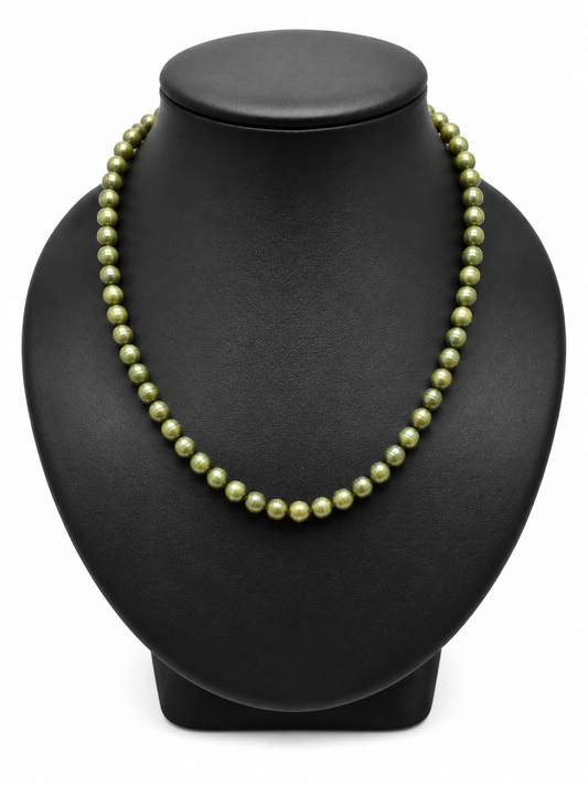 Olive Green Stone Necklace