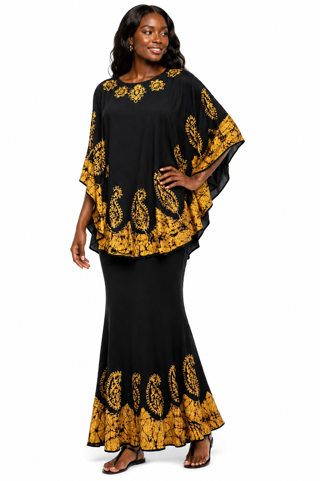 African Batik Two-Piece Skirt Set