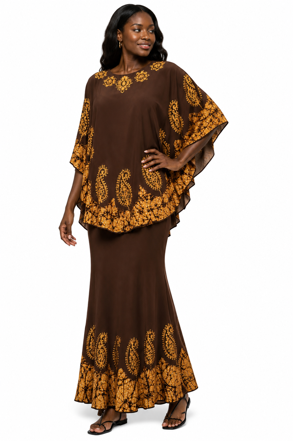 African Batik Two-Piece Skirt Set