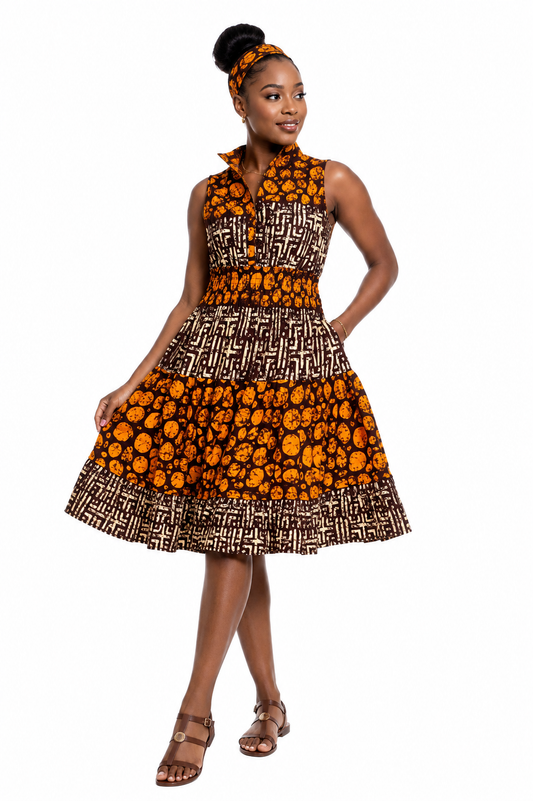 African Savanna Ember Dress