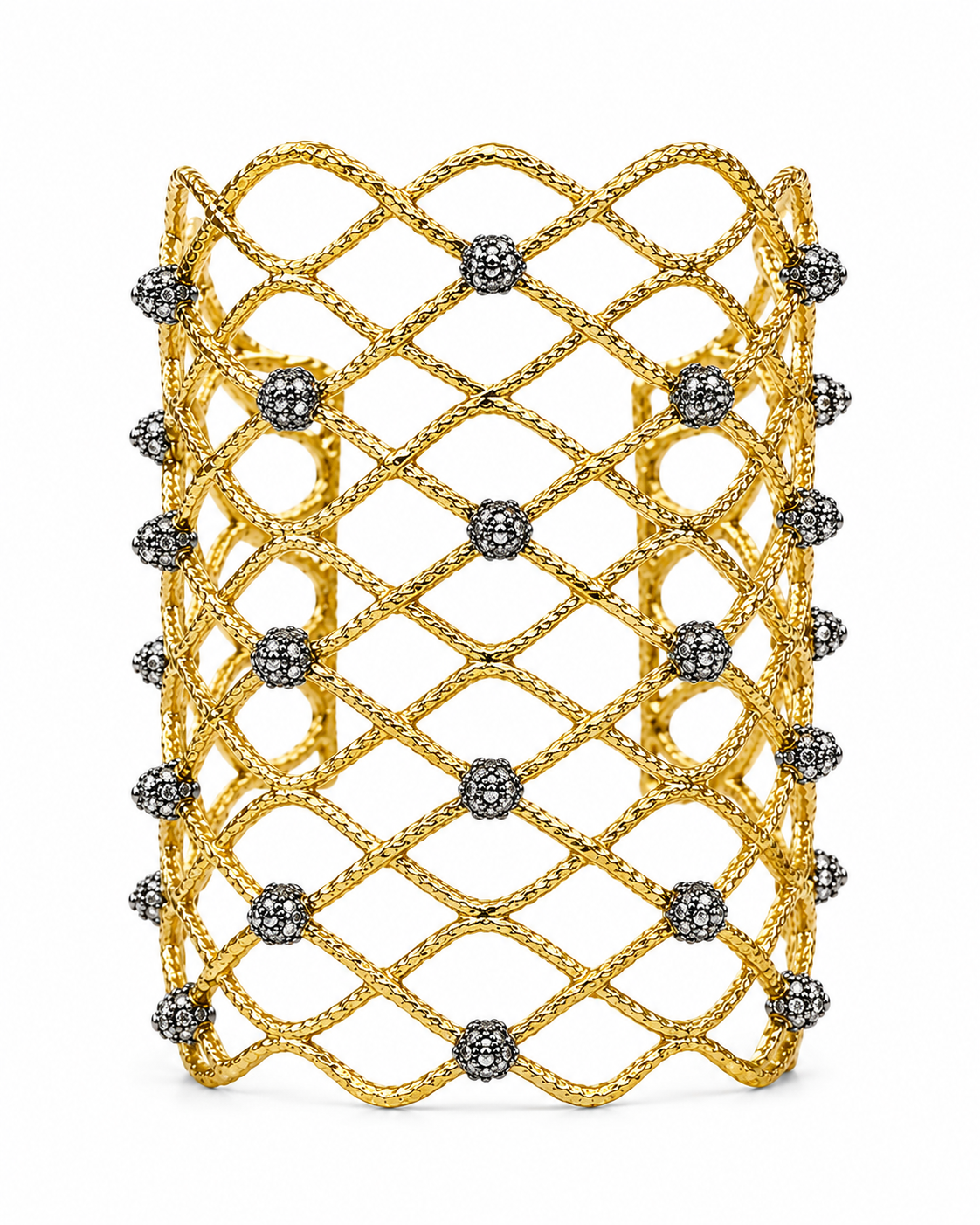 Siyabona Gold Large Spiked Woven Cuff