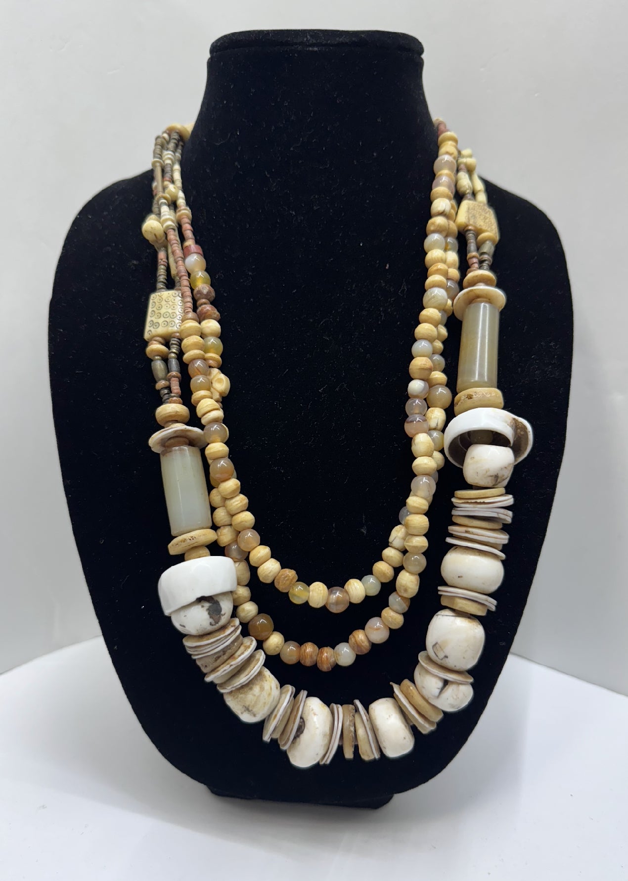 Mixed Bead & Shell Necklace