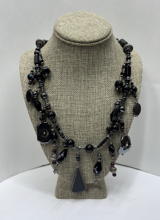 Silver & Onyx Necklace