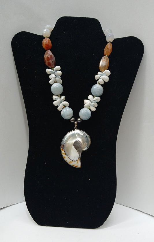 Sterling Silver Shell Necklace