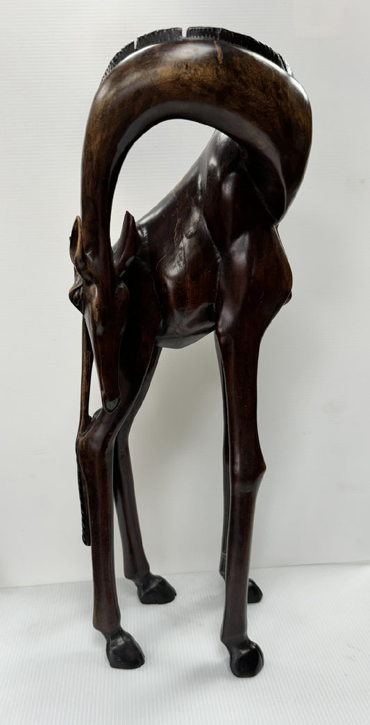 Rosewood Giraffe Sculpture