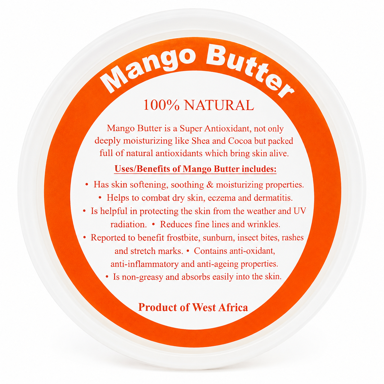 100% Natural Mango Butter