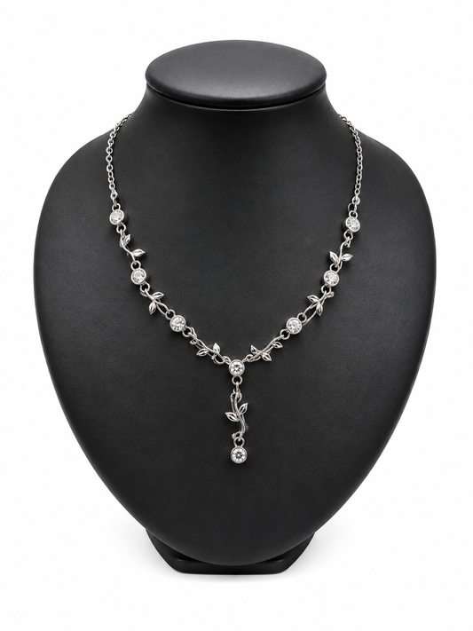ZZ9- Silver Vine Elegance Necklace