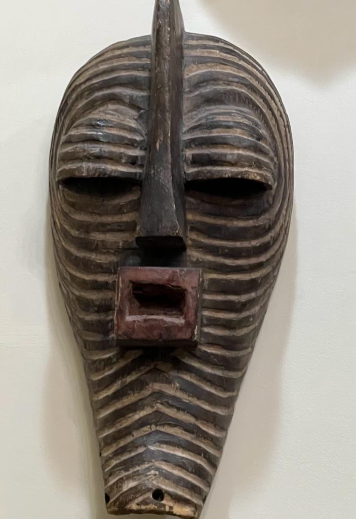 Antique African Songye Kifwebe Mask with Expressive Face