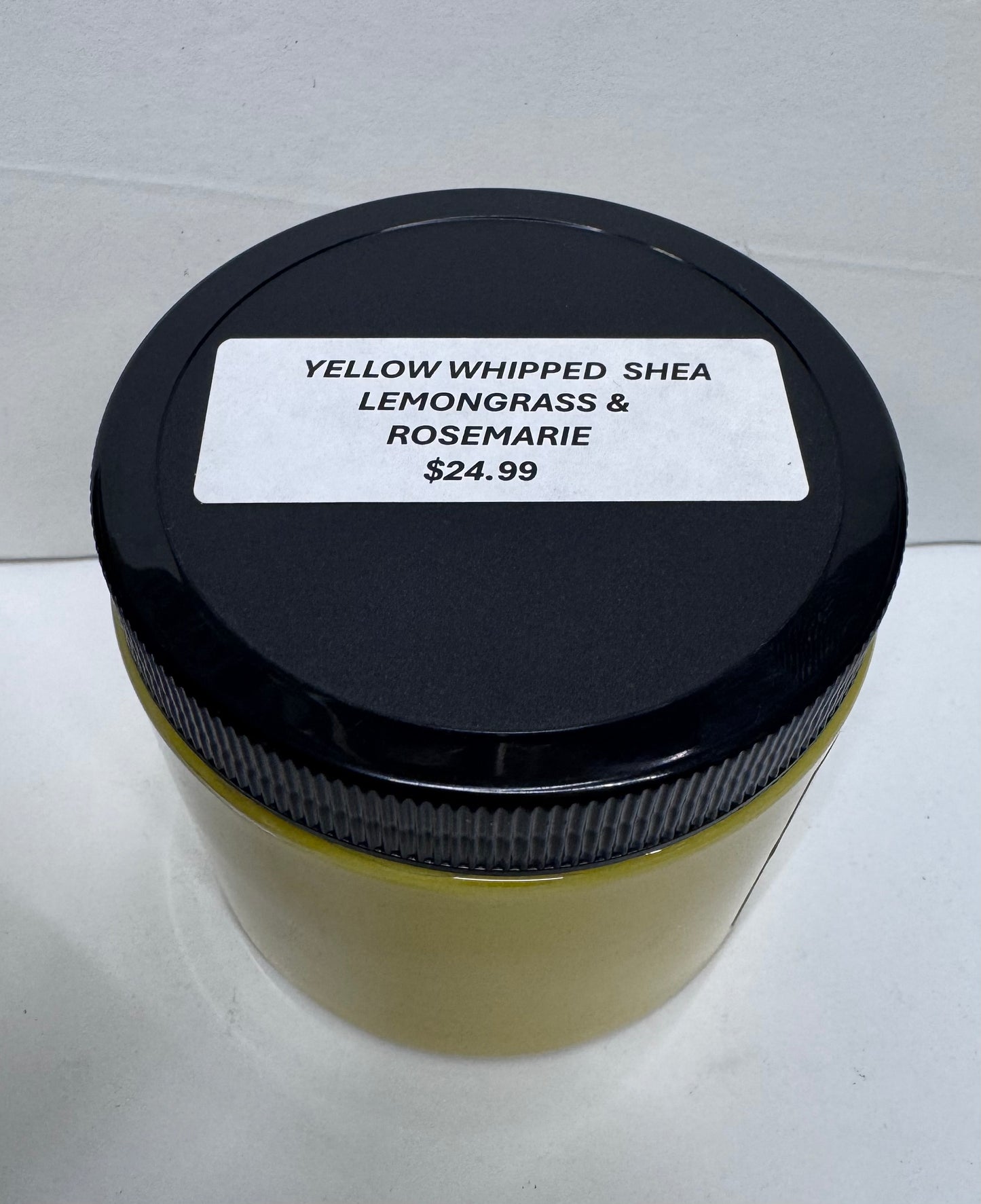 Yellow Whipped Shea Butter - Lemongrass & Rosemary (Large)