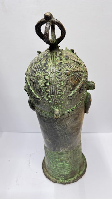 Antique Yoruba Bronze Art People Head