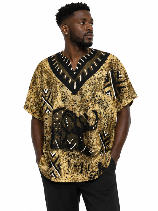 West African craftsmanship authentic Mud Cloth Heritage Shirt